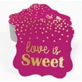 thumbnail image 2 of Inkdotpot Real Gold Foil Love Is Sweet Wedding Tags Favor Bracket Shape Hang Pack Of 100 Paper Tags, 2 of 6