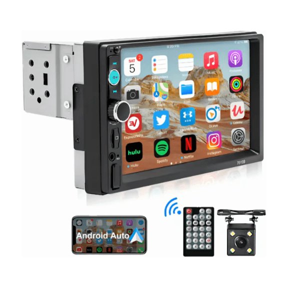 Estéreo Para Auto Táctil De 7 Pulgadas Hd Pantalla Bluetooth Fm Aux Usb Audio Para 1 Din Y 2 Din Modelos De Coche