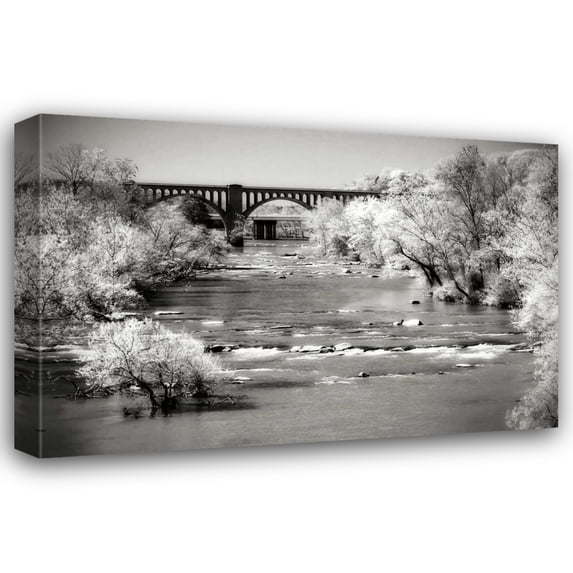 Alan Hausenflock 40x28 Gallery Wrapped Canvas Wall Art Titled - Lee Bridge I