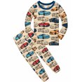 thumbnail image 3 of QEFJNO 2-8Y Kids Boys 100% Cotton Pajamas Set Toddler 2-Piece Long Sleeve Sleepwear Little Boys Race Car Pjs, 3 of 10