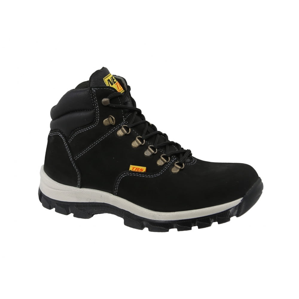Bota Industrial de trabajo New Trs 405 Piel Nobuck Negro Con Casco