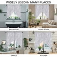 thumbnail image 3 of Floral Patterns Swag Valances for Windows, Kitchen Curtains 36 Inch Length 2 Panels Set, Silver White Flowers Leaves Aesthetic Short Curtains for Small Windows Rod Pocket Cafe Curtains Drapes 28"x36", 3 of 8