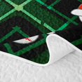 thumbnail image 5 of Manfei Cartoon Baseball Bed Spread Queen, Christmas Queen Coverlet Set, Dark Green Red, Black Reversible 3-Piece, 1 Quilt and 2 Pillowcases, 5 of 7