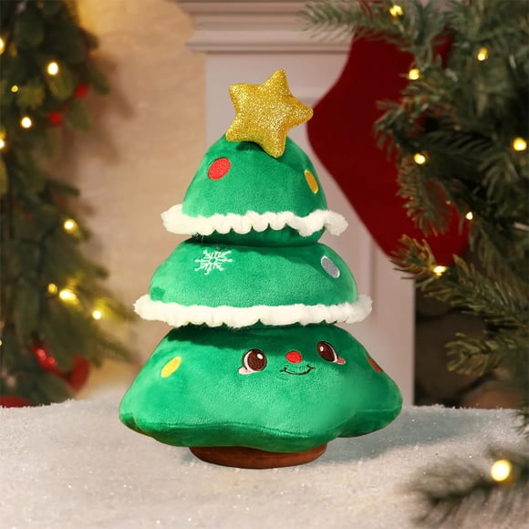 Lksixu Christmas Throw Pillows, Christmas Decorations 6.3 Inch Stuffed Xmas Tree Shaped Pillow, Soft Lovely Pine Tree Plush Doll Toys Winter Holiday Decorative Cushion for Couch Sofa Bed