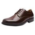 thumbnail image 1 of Zapatos Oxford de Vestir para Hombre Bruno Marc con Cordones Marrón Oscuro, 1 of 7