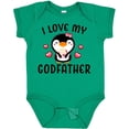 thumbnail image 3 of Inktastic I Love My Godfather with Cute Penguin and Hearts Girls Baby Bodysuit, 3 of 5