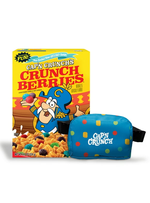 Capn Crunch Retro Pack Bundle with Capn Crunch Cross Body Bag and Capn Crunch Berries Retro Cereal Box