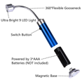 thumbnail image 4 of Paquete de 2 luces LED para parrilla de barbacoa con cuello de cisne flexible de 360 ​​grados, luz superbrillante para barbacoa con base magnética (azul) Sailing Electrónica, 4 of 5