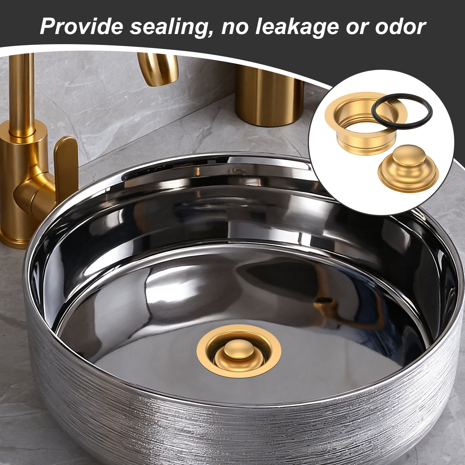 HKJUNFEI 2Pcs Sink Flange Durability Slightly Darker Sink Flange Stopper Replacement for Standard Garbage Disposers