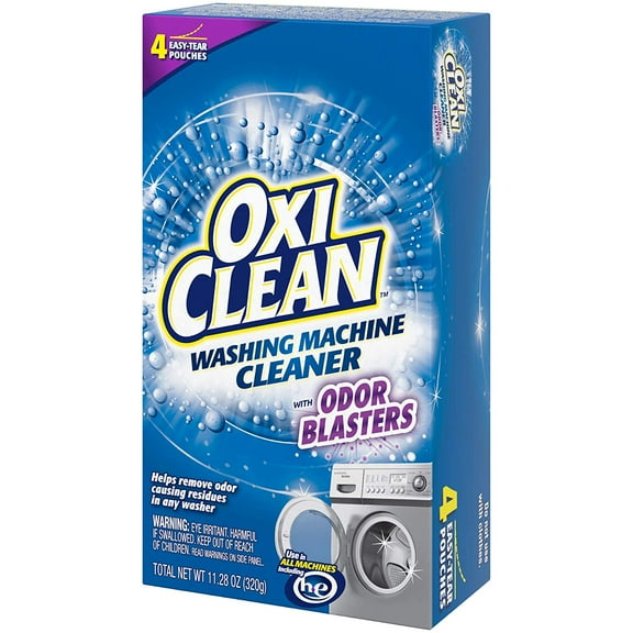 OxiClean Washing Machine Cleaner with Odor Blasters, 4 Count