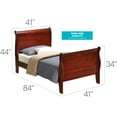 thumbnail image 2 of Glory Furniture Louis Phillipe Twin Sleigh Bed in Cherry, 2 of 2