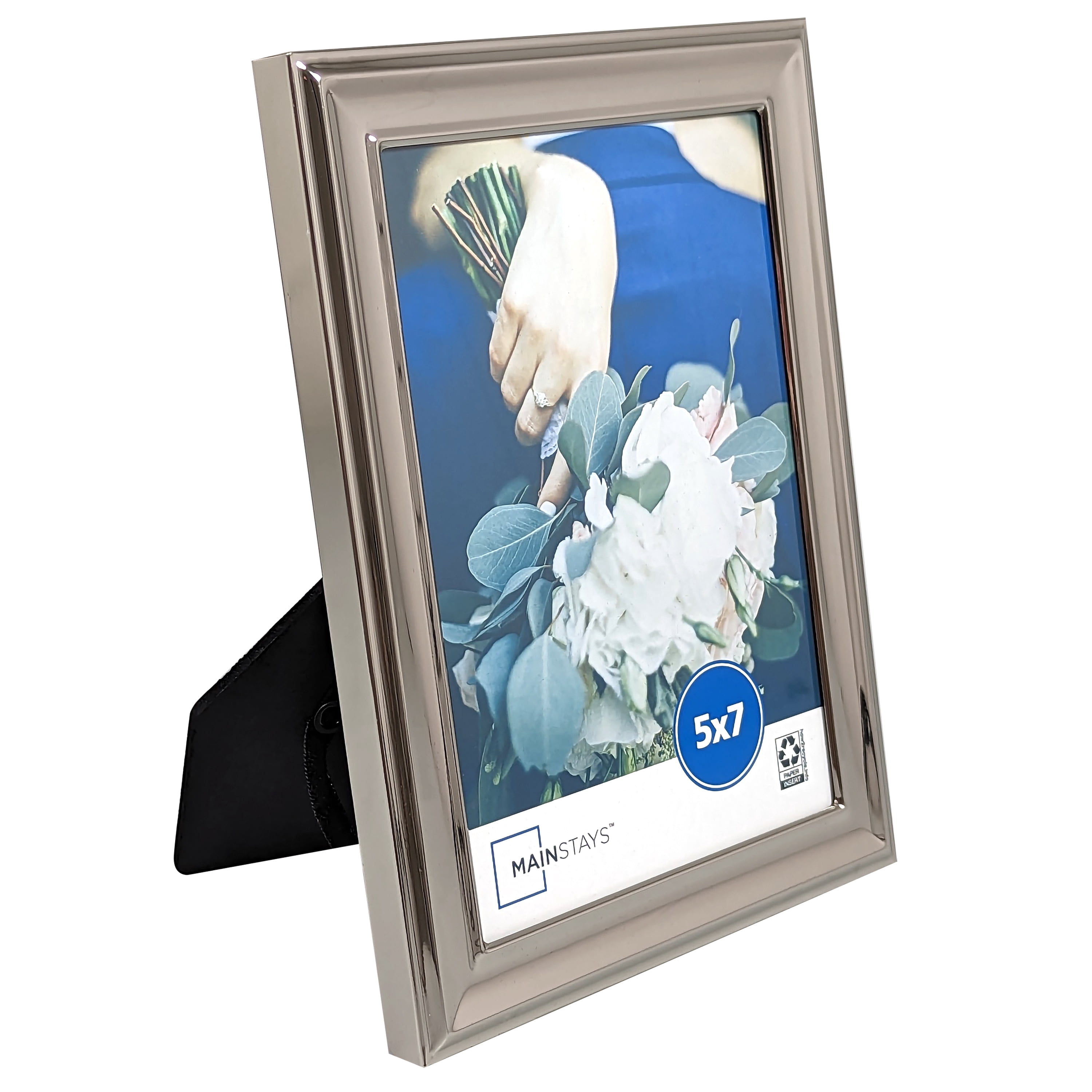 Mainstays 5 x 7 Picture Frame, Silver Finish Metal
