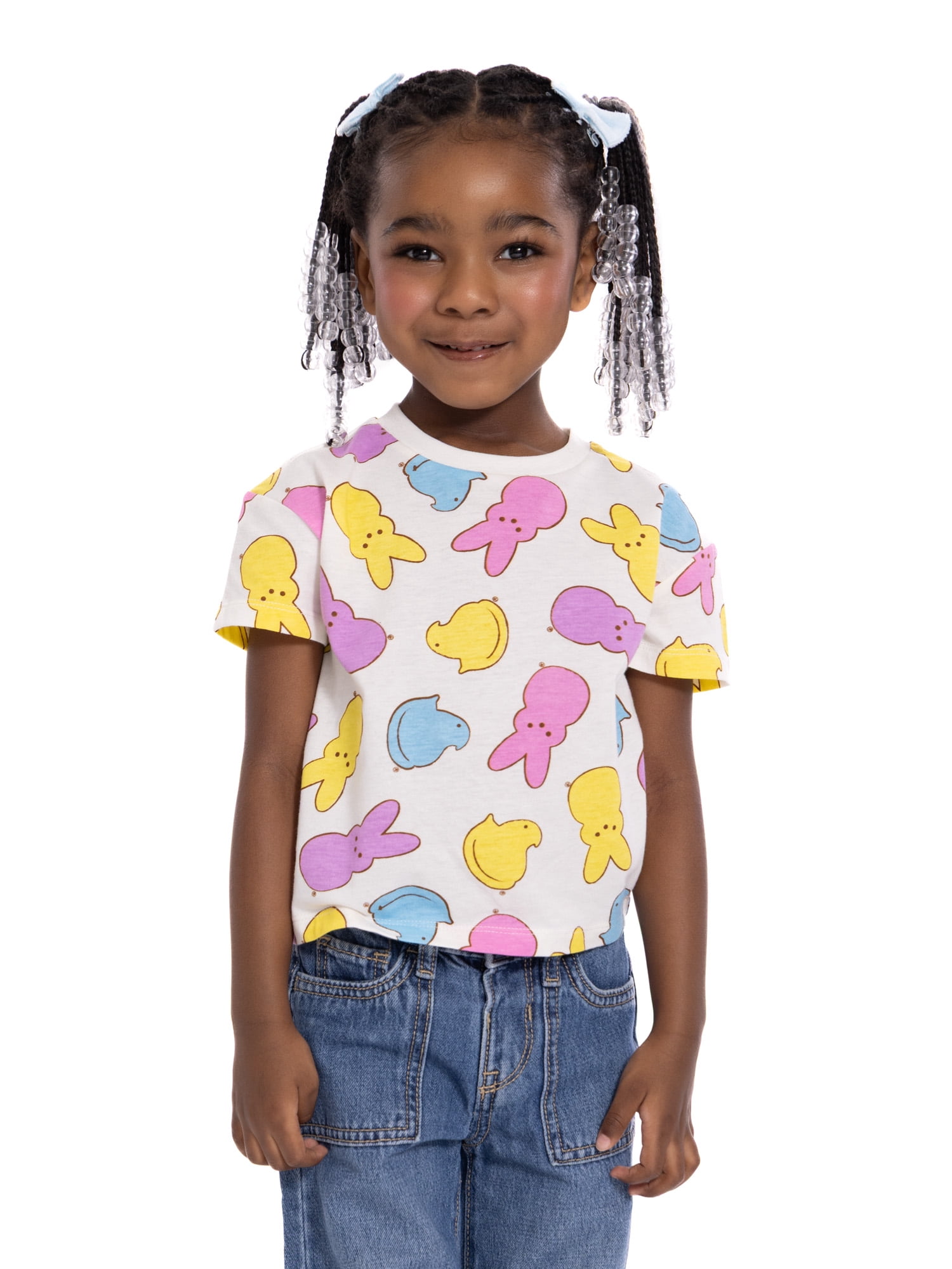 Easter Peeps Unisex Toddler Graphic Tee with Short Sleeves, Sizes 12M-5T