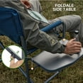 thumbnail image 3 of TIMBER RIDGE Folding Camping Chair, Portable Lightweight Aluminum Directors Chair with Side Table and Side Pocket for Outdoor, Lawn, Blue, 3 of 8