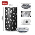 thumbnail image 4 of 20oz Coffee Tumblers Black Halloween Cat Skull Pattern Stainless Steel Vacuum Insulated Travel Tumbler Coffee Cups Mug with Lid and Straw with Cleaning Brush for Cold & Hot Drinks, 4 of 5
