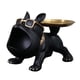 thumbnail image 3 of Bandeja de almacenamiento para perros, estatua, cuenco de estatuilla de perro, escultura de Animal de resina nórdica, bandeja de joyería de dulces par Negro, 3 of 8