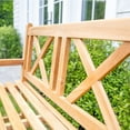 thumbnail image 4 of Nordic Teak 47" 2 Person Natural Outdoor, Patio and Garden Bench - Beige, 4 of 10