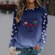 thumbnail image 3 of Gibobby Sudadera Navidad mujer Sudadera con Cuello Redondo y Estampado navideño para Mujer, Sudadera con Capucha Suelta Informal de Manga Larga(Azul,G), 3 of 4