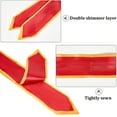 thumbnail image 5 of 59.06 Inch Long Red Satin Graduation Sash with Gold Trim Sublimation Honor Plain Grad Stole Unisex Smooth Silk Soft Classic End Sashes, 5 of 6