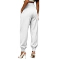 thumbnail image 5 of XuJwPNcy Women's Pants Comfort High Waisted Dressy Harem Pants Work Office Pleated Trousers with Pockets Fashion Outfits, 5 of 7