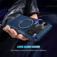 thumbnail image 6 of Case for iPhone 17 Pro, with Sliding Camera Cover & Ring Kickstand, Military Grade Drop Protective Hybrid Shockproof Anti-fall Phone Case Cover for iPhone 17 Pro, Royalblue, 6 of 7