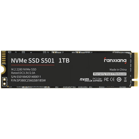Fanxiang S501 1TB NVMe SSD m.2 2280 Internal Solid State Hard Drive PCIe Gen3 x4
