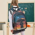 thumbnail image 7 of FORMRS Unisex School Backpack 17" Student Travel Bag with Laptop Compartment, Astronaut at Dawn, 7 of 7