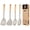 Khaki, variant on Badiano 4 Pack Wood Handle Silicone Kitchen Cooking Utensils Set for Nonstick Cookware Surface,Black