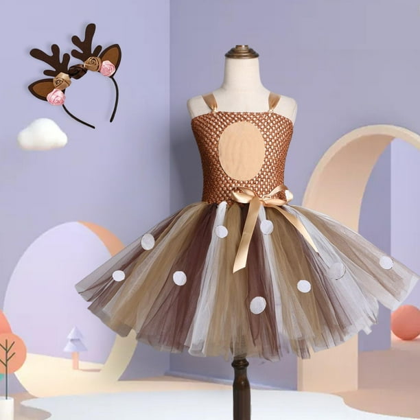Vestido de de reno vestido elegante hasta la de princesa conjunto de diadema para ninas de 6 a 7 anos traje de fiesta de Diadema floral Macarena Vestido de tutu para
