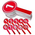 thumbnail image 3 of 10pcs Score Paddles Handheld Number Paddles Score Boards Practical Handle Score Paddles, 3 of 3