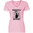 thumbnail image 3 of Inktastic Pawsitively Spooky Skeleton Cat with Ghosts and Crosses Women's V-Neck T-Shirt, 3 of 5