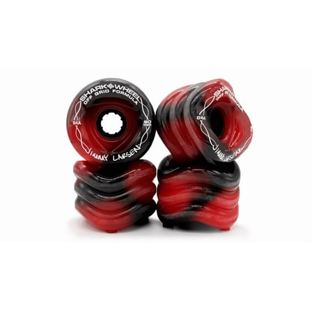 Shark Wheel 60mm, 84a Red/Black Swirl - Team Rider, Signature Wheels Off-Grid Jimmy Larsen Skateboard Wheels