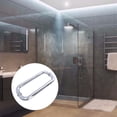 thumbnail image 3 of OULII Poignée de Porte en Acier Inoxydable Argent Moderne pour Douche et Salle de Bain, 3 of 8