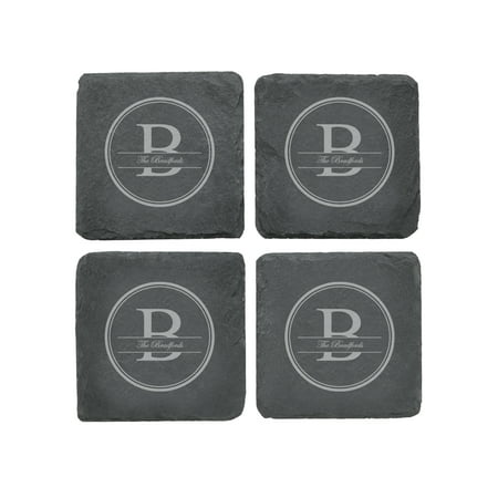 Personalized RedEnvelope Family Name Slate Coasters