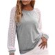 thumbnail image 1 of Blusas sexis con hombros descubiertos para mujer, camisa informal de manga larga, Tops sin espalda con empalme de encaje calado Fridja  czfsfas65, 1 of 9