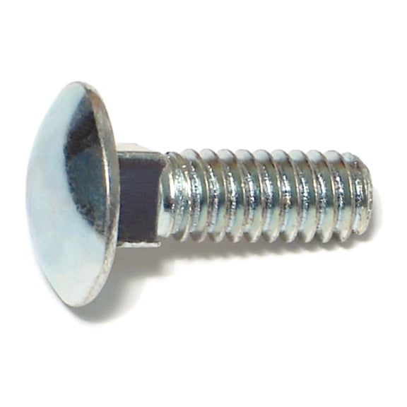 1/4"-20 x 3/4" Zinc Plated Grade 2 / A307 Steel Coarse Thread Carriage Bolts CBS-259