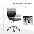 thumbnail image 3 of Tabouret de Salon à Hauteur Réglable, Tabouret Roulant en Cuir PU avec Dossier, Roues pour Beauté, Spa, Tatouage, Bureau à Domicile, Noir, 3 of 7