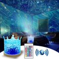 thumbnail image 1 of YSTIANN Northern Light Lamp, Ocean Wave Projector with 16 Color Changing Modes, Bluetooth APP & Remote Control for Bedroom, Party, Gaming Room, and Office Decor (Crown) WJ94-3435, 1 of 6