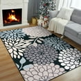 thumbnail image 2 of TWINNIS Area Rugs Floral Boho Rug Floor Carpet for Living Room Bedroom,4'x6',Black, 2 of 7