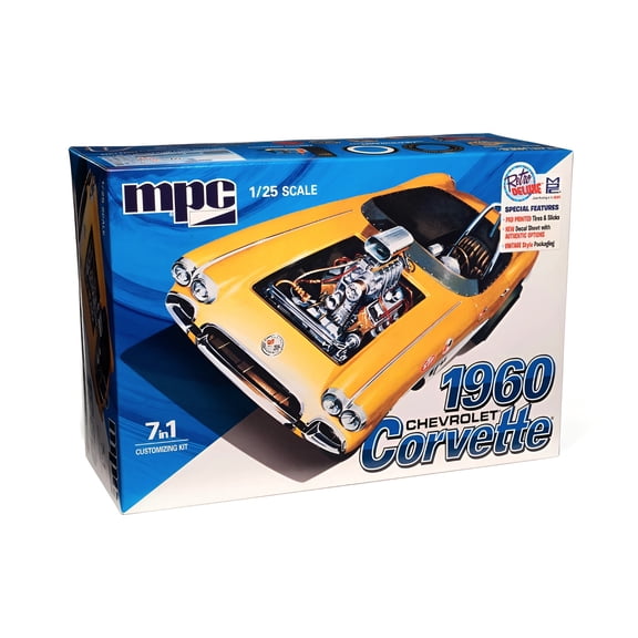 Skill 2 Model Kit 1960 Chevrolet Corvette 7-in-1 Kit 1/25 Scale Model by MPC