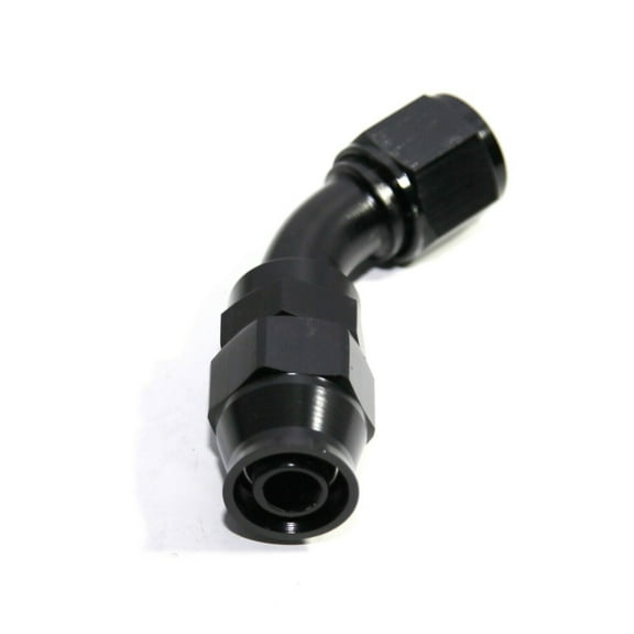 BLACK AN10 10AN AN-10 45 Degree Swivel Reusable PTFE Hose End Fitting Adapter BLACK AN10 10AN AN-10 45 Degree Swivel Reusable PTFE Hose End Fitting Adapter