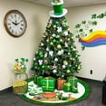 thumbnail image 6 of 48 Inch Valentine''s Day Tree Skirt Reversible St. Patrick''s Day Decorations Double Sided Print Hearts Shamrock Mat for Home Holiday Party Decoration(Valentine''s Day and St. Patrick''s Day, 48 inch), 6 of 6