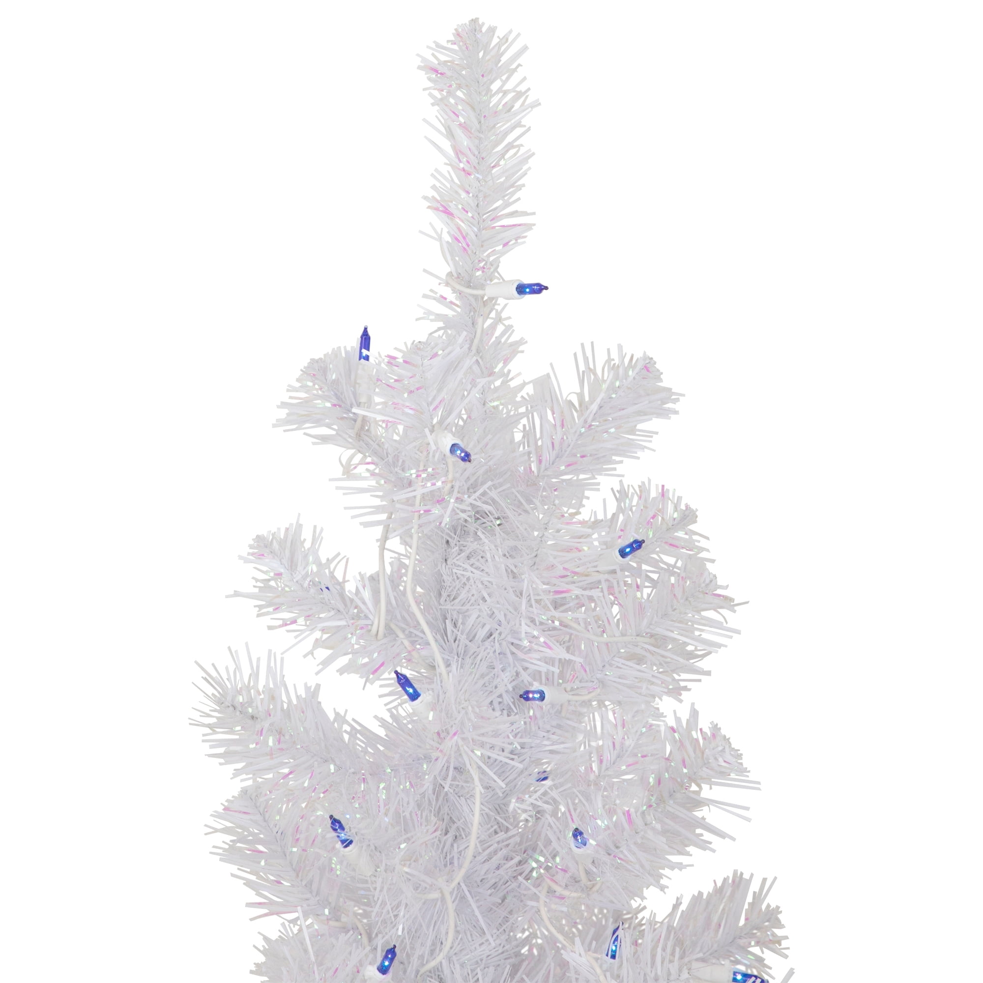4' Pre-lit Rockport White Pine Artificial Christmas Tree Clear