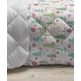 thumbnail image 3 of Floral Down Alternative Comforter, Repetitive Rose Flowers Nets Pattern, Microfiber Quilt for All Season, 5 Sizes, Champagne Burnt Sienna, by Ambesonne, 3 of 3