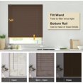 thumbnail image 2 of LazBlinds Cordless No Tools-No Drill 1" Vinyl Horizontal Mini Blinds, Light Filtering Blinds for Windows, Blinds & Shades for Window, 25" W x 48" H, Mahogany, 2 of 6