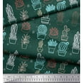thumbnail image 2 of Soimoi Cotton Jersey Fabric Cactus Tree Print Sewing Fabric Yard 58 Inch Wide, 2 of 3