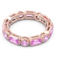 thumbnail image 6 of 5.00 Carat Emerald Cut Pink Sapphire Gemstone Beautifuling Engagement Eternity Band for Women Solid 14K Rose Gold Size 9 by Diamond-Capitals, 6 of 8