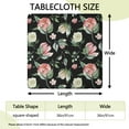 thumbnail image 2 of Square Tablecloth with Elastic Edges 36 * 36 Inch Pioneer Waterproof Pink and White Gouache Floral Pattern Table Cover Washable Indoor and Outdoor for Party Kitchen Dinner Banquet Patio Picnic, 2 of 6