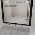 thumbnail image 2 of Noble House 33" Semi-Frameless Pivot Shower Door, Tempered Clear Glass, Reversible Adjustable Width, Matte Black, 2 of 8