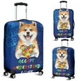 thumbnail image 2 of Autism Awareness Akita Accept Understand Love Travel Luggage Cover Inu Dog Lover Suitcase Dust Protective Decor - 12003, 2 of 5